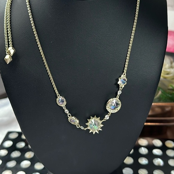 ~Kendra Scott Necklace “Janet” bolo slider iridescent burst star - Picture 1 of 6